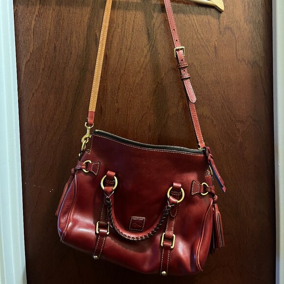 Dooney & Bourke *rare red leather* Florentine Micro Satchel - Picture 1 of 8